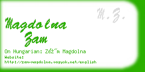 magdolna zam business card